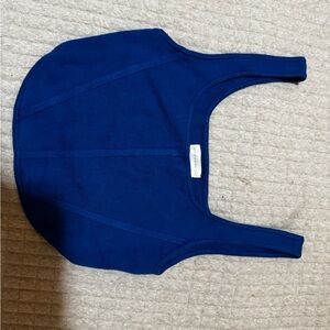 House of Harlow 1960 Cobalt Blue Ribbed Tank